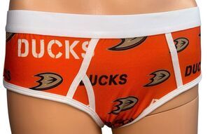 Anaheim Ducks Womens Large Underwear Booty Short Cheeky Brief Sleepwear NHL New